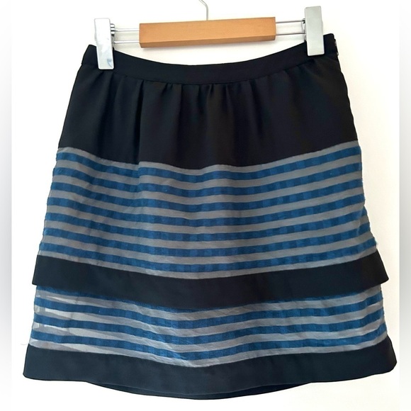 W118 by Walter Baker Jaime Layered Skirt Navy Striped - Picture 5 of 5